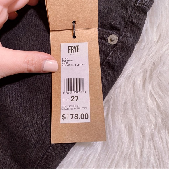 Frye • NWT Melissa Jean in Black Midnight Destroy - Picture 10 of 12